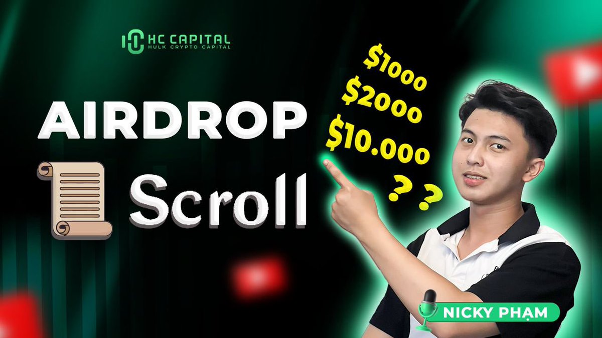 Hướng dẫn săn Airdrop trên Scroll (BẢN VIDEO)

👉 Xem hướng dẫn chi tiết tại đây: youtu.be/9pbYezRGw38

Scroll gọi được thêm 50 triệu USD từ các quỹ lớn như  Polychain Capital, Sequoia China,.. nâng mức định giá lên 1.8 tỷ USD.

Cơ hội Airdrop rất tiềm năng,