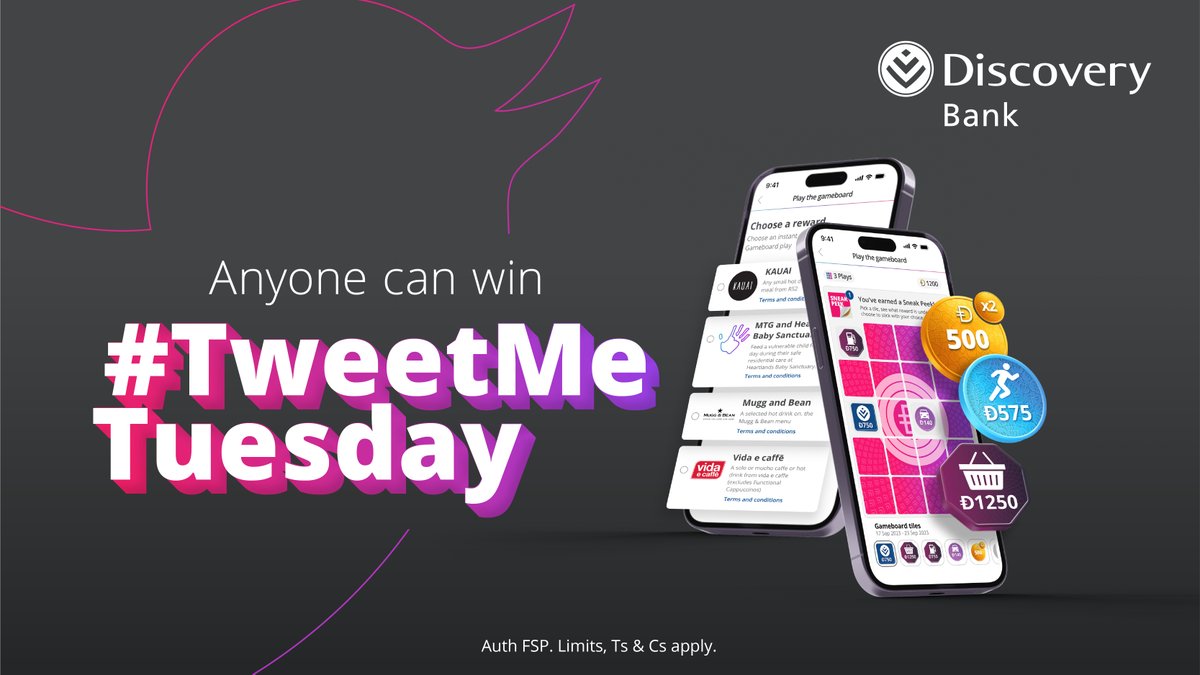 Our new #VitalityActiveRewards is HERE… and now it’s time to cast your vote! Are you Team Instant Rewards☕ or Team Gameboard📱?

Tell us the reason for your choice, and you could WIN R1,000* this #TweetMeTuesday. Reply with #DiscoveryBestBank to enter. *Ts&Cs apply.