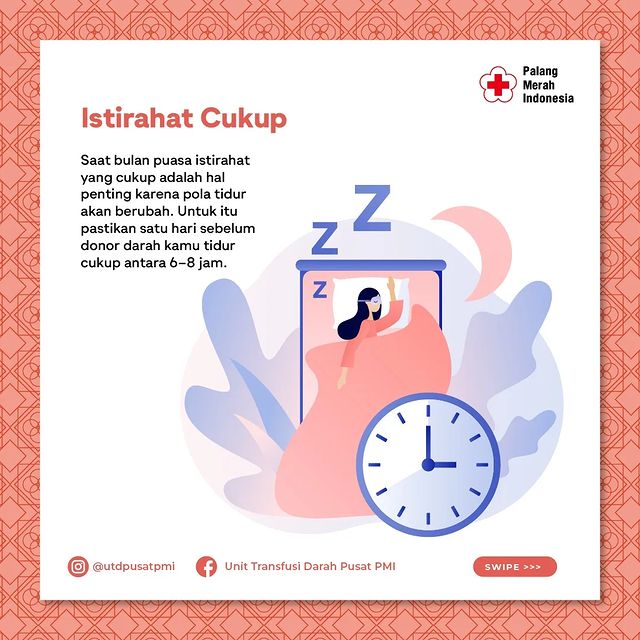 PMISAMARINDA's tweet photo. #SalamKemanusiaan 
Bulan Ramadan bukan halangan untuk tetap donor darah lho. Yuk simak tips donor darah saat puasa Ramadan. Mari berbagi kebaikan di bulan suci Ramadhan.

#donordarah #ayodonordarah #donordong #infodonordarah #PMIKotaSamarinda #PMISelaluBantu #TerusTebarKebaikan https://t.co/kayMROboT2