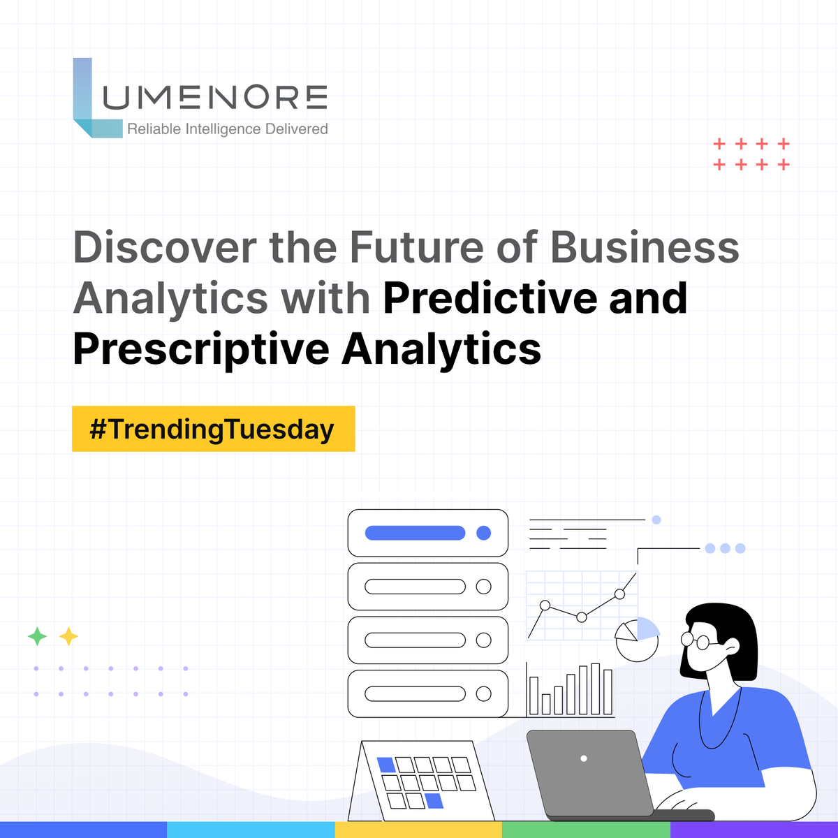 Trend alert! Predictive & prescriptive analytics are transforming business analytics. Predictive analytics forecasts future probabilities, while prescriptive analytics helps make data-driven decisions. Ready to level up? 
#PredictiveAnalytics #PrescriptiveAnalytics #BI #trendy