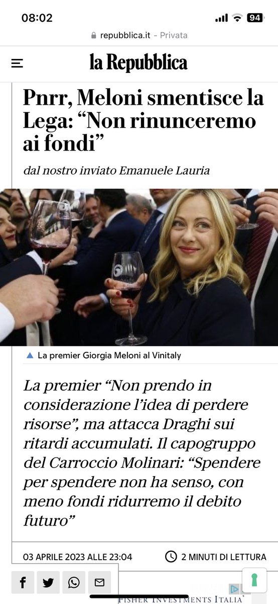 A Meloni che smentisce la lega e intanto allude che i ritardi sono colpa di quelli di prima, dico: renda palesi quali target o milestone non sono stati rispettati! Così capiamo che erano gli obiettivi di dicembre 2022 e ora quelli di giugno 2023… ovvero i suoi obiettivi
