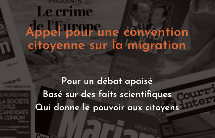 CCM2023's tweet photo. Merci au @lecese et aux 180 citoyen.nes pour cette convention citoyenne fin de vie ! 

Aujourd’hui, nous https://t.co/ZRyfEvun9s, associations, personnalités, et chercheurs demandons #conventioncitoyenne sur la migration. 

nous sommes déjà des milliers 
https://t.co/qrPqcReDXl https://t.co/LdGU3xfXRT