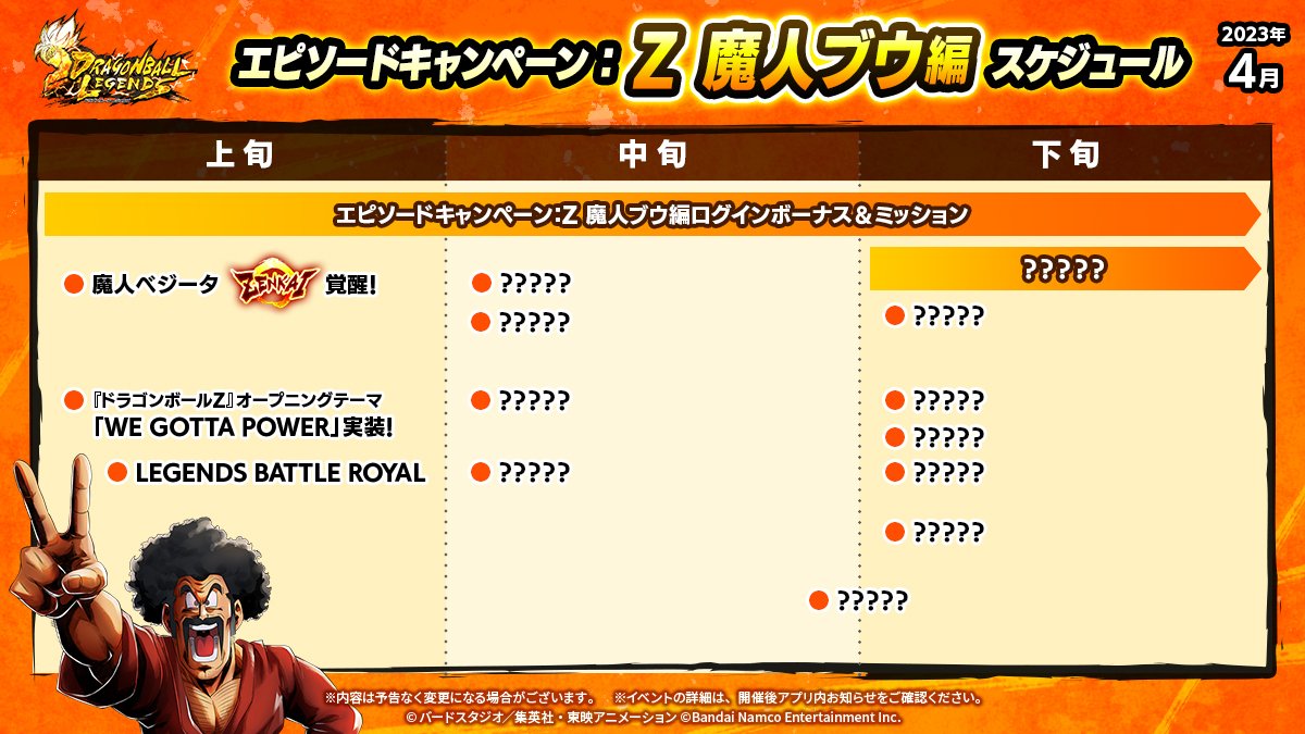 4月のロードマップ公開！ ＼ 「？」の部分は順次公開予定！ お楽しみに