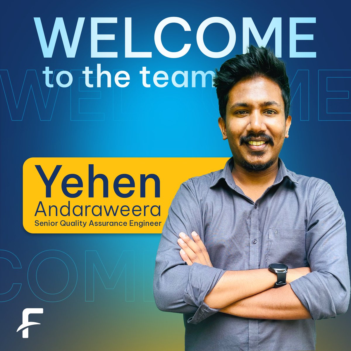 FcodeLabsLive's tweet image. A warm welcome to Yehen Andaraweera as he joins our growing team! We're excited to have you on board as we work together to achieve our mission and provide the best!
#FcodeLabs #peopleatfcode