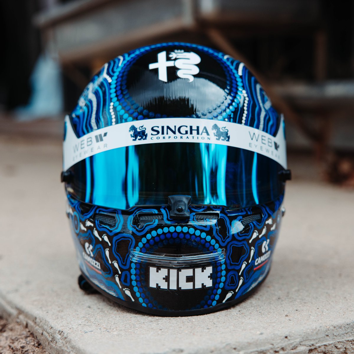 audif1_'s tweet photo. This unique design could be yours – and all in the name of a great cause. ♥️

@ValtteriBottas' special-edition @ausgrandprix helmet, as worn during the #AusGP, is up for auction.

Tap below to submit your bid and raise funds for our official charity partner, @STC_Suisse. ⬇️ #F1