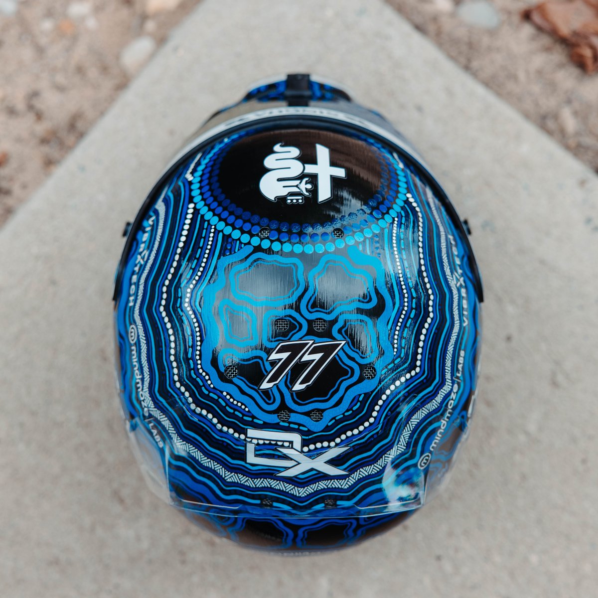 audif1_'s tweet photo. This unique design could be yours – and all in the name of a great cause. ♥️

@ValtteriBottas' special-edition @ausgrandprix helmet, as worn during the #AusGP, is up for auction.

Tap below to submit your bid and raise funds for our official charity partner, @STC_Suisse. ⬇️ #F1