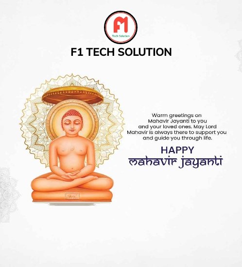 f1techsolution's tweet image. On the auspicious occasion of Mahavir Jayanti, I wish you lots of happiness, good health and success
