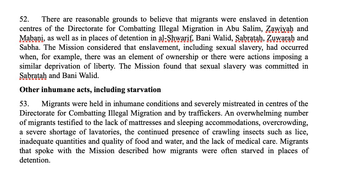 From the UN Independent Fact-Finding Mission on Libya's final report (from last week) on the human rights situation there. People who have read my book, please read this too: look at how much is known &amp; how things are carrying on. The suffering continues. ohchr.org/en/press-relea…