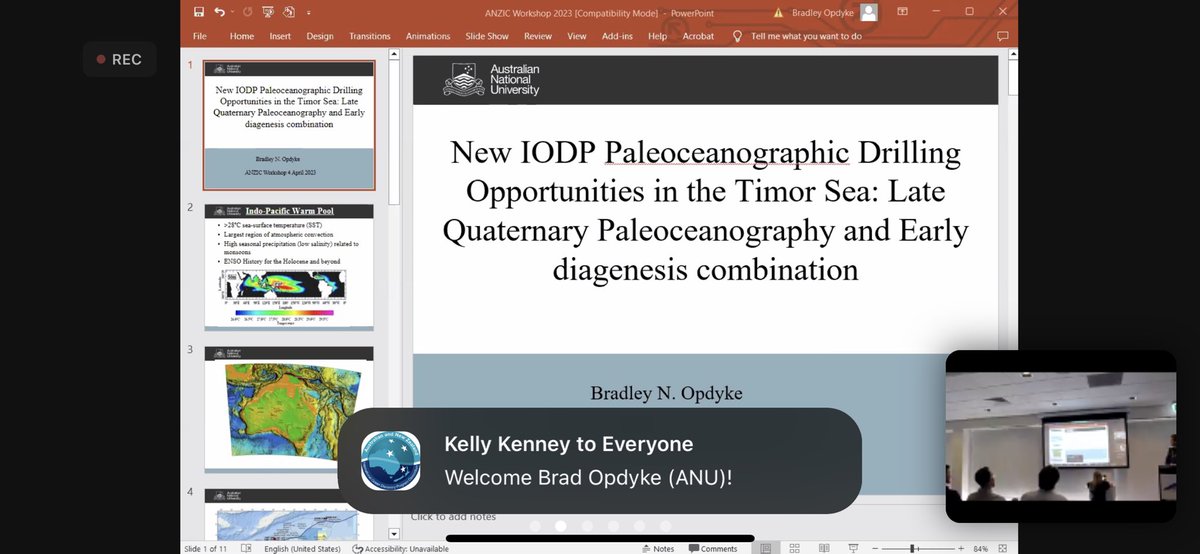 Cpoulomi07's tweet photo. Paleogeographic drilling opportunities in Timor Sea an area of maximum atmospheric #convection , #monsoon and #ENSO activities. Insightful lecture at #FutureDEEP #IODP #ANZIC https://t.co/KfV3Qc3xx8