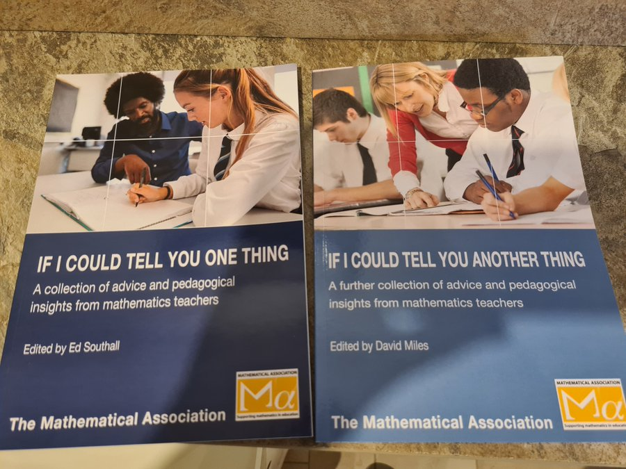 Mathematical_A's tweet photo. If you still don't own #OneThing and #AnotherThing (it's rumoured that some of you exist), we are offering a special package deal at #JointConf23. Two fabulous books for £18 from the MA book stand. https://t.co/ga3YCUsrZ8