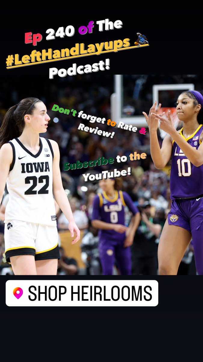 ShopHeirlooms's tweet photo. Episode 240 of The #LeftHandLayups ⛹🏿♂️ Podcast!
Don’t forget to Rate, Review, Share, & Subscribe on the YouTube & iTunes Podcast app!
iTunes
https://t.co/BnV6ycIyvq
SoundCloud
https://t.co/l6eKO6MHYx
YouTube
https://t.co/qwYQPtEhWx https://t.co/LfD0Fysecm