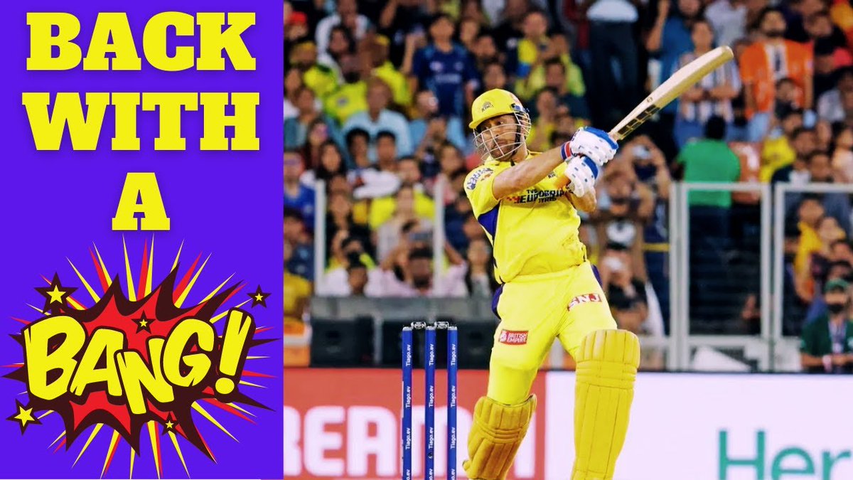 BluntBasterd's tweet photo. DHONI is Back | CSK vs LSG | Match Review
☆CSK 217/7 BEAT LSG 205/7☆

https://t.co/QFlSGeyBfT

#CSKvLSG #IPL2023 #ChennaiSuperKings #LucknowSuperGiants #RuturajGaikwad #KyleMayers #MoeenAli #RaviBishnoi #PowerplayCarnage #T20Cricket #CricketHighlights #MSDhoni #Chepaukstadium https://t.co/A9V7l1P3ko