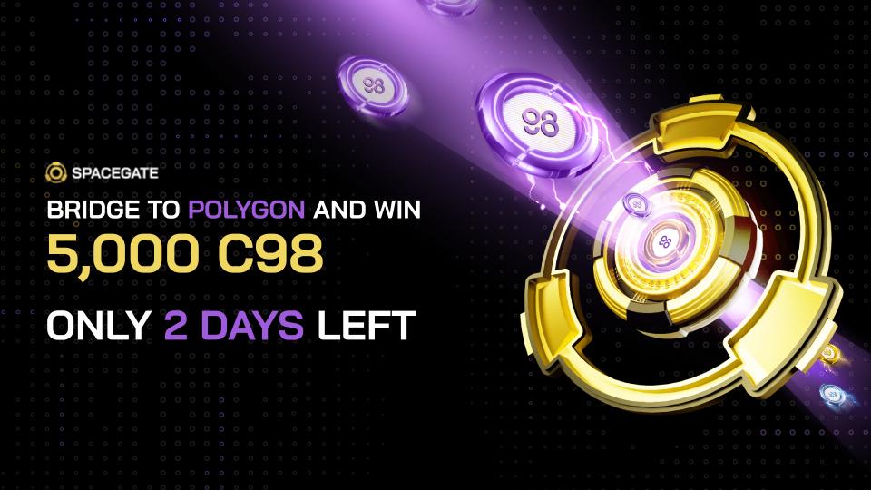 🔥 Only 2 days left!

💥 Last chance to grab lots of alluring rewards from “Into the SpaceGate - Polygon exploration" event

🌟 Total rewards of 5,000 #C98
🌟 5 random NFTs Watda F*sh
🤩 Explore here👉 gleam.io/XWLSe/into-the…