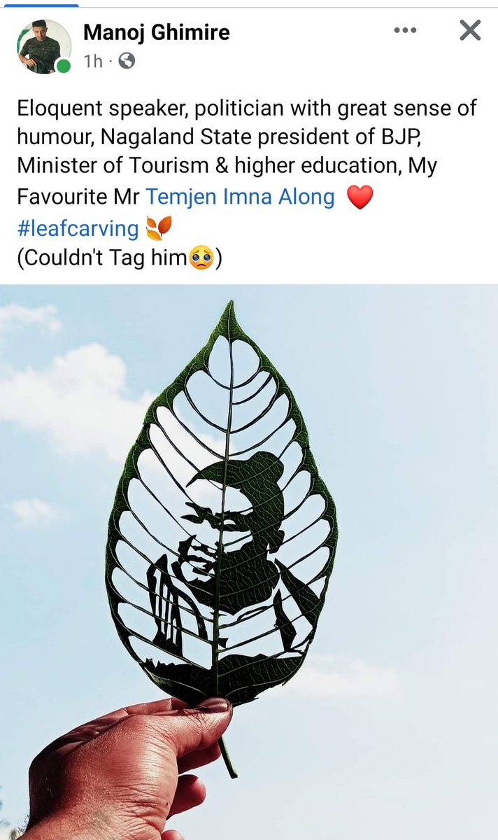 surajaxom's tweet photo. Leaf carving by Manoj Ghimire. Though he's not on twitter although.

How's it @AlongImna . https://t.co/hbfNC2sQ29