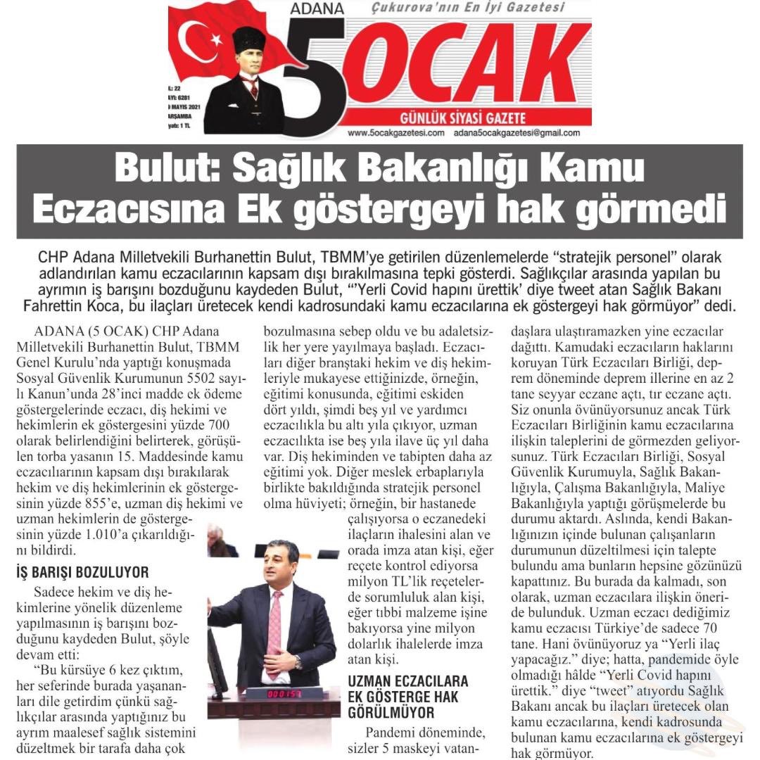 📌Sağlık Bakanlığı, kamu eczacısına ek göstergeyi hak görmedi.