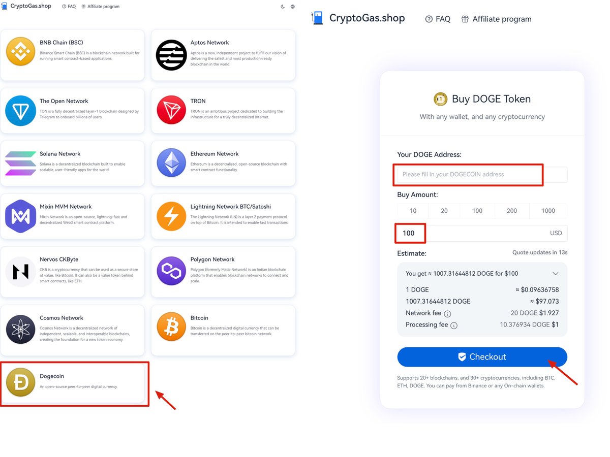 🔔 CryptoGas.shop now supports <a href="/dogecoin/">Dogecoin</a> purchases!
Hurry up and use CryptoGas.shop to buy your Dogecoin!

Purchase link👉🏻cryptogas.shop/dogecoin