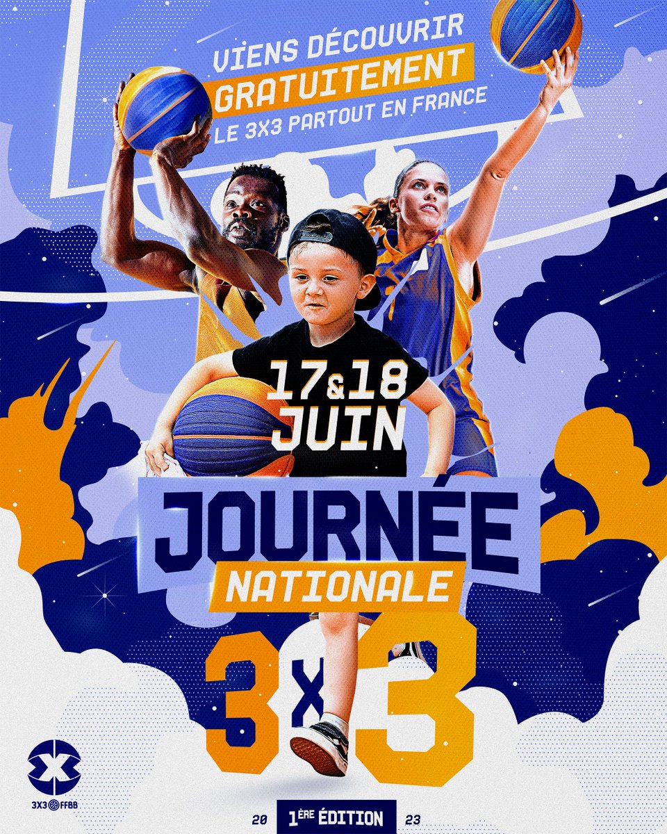 Lancement de la première « Journée Nationale du 3x3 » 🏀💜

Du 16 au 18 juin 2023, vient découvrir et t'initier à la pratique du 3x3 à travers différents évènements partout en France.

➕ d'infos : bit.ly/JN3x3_FFBB
