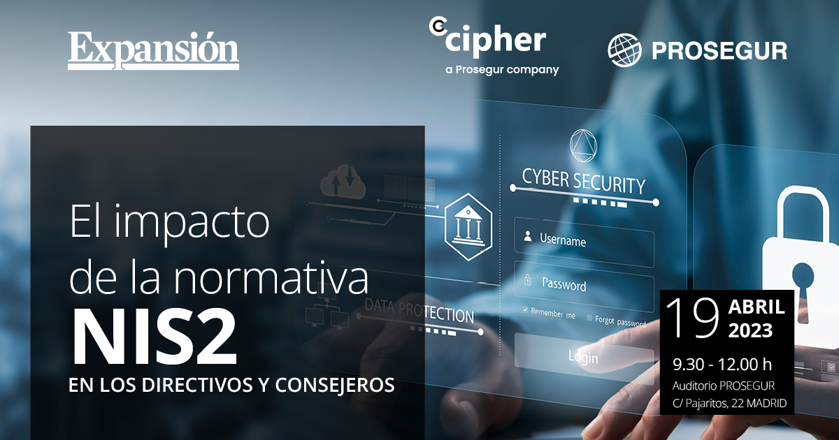 EventosUE's tweet photo. 🗓️@expansioncom @ciphersec y @ProsegurES celebran el próximo 1⃣9⃣ de abril el evento ‘El impacto de la NIS2 en los directivos y los consejos de administración’
👉¡Inscríbete ya! #NIS2EXP
👇👇👇
https://t.co/wzh8twsxPw https://t.co/lGyU6Nx59m