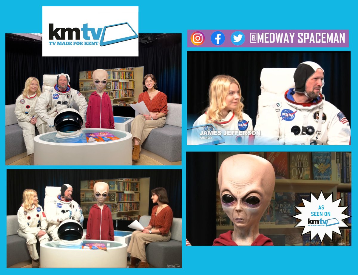 A few photos of our interview at @KMTV_Kent  with Award winning journalist @jadzia_samuel .  Always great to talk about children's books and we hope to be back to talk about the new book coming this year which I'm so excited for!!!! #medway #kent #inspire #iwanttogotospace