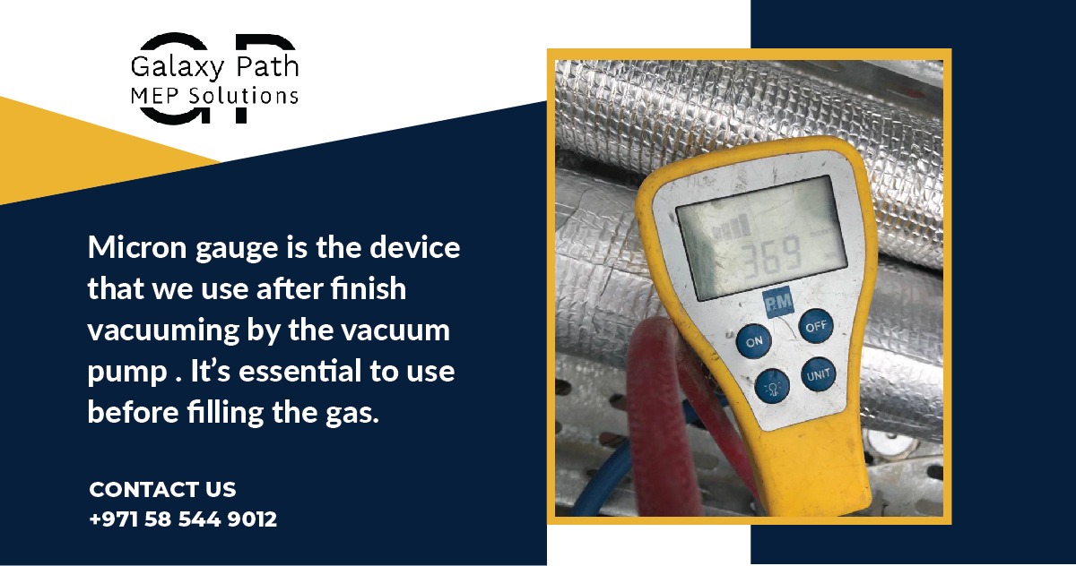 galaxypathtech's tweet photo. Micron gauge is the device that we use after finish vacuuming by the vacuum pump. It’s essential to use before filling the gas.
#Microngauge #vacuumpumpservice #vacuumpump #gas #homemaintenance #repair #repairservice #dubaiclean https://t.co/9dMlivoVK1