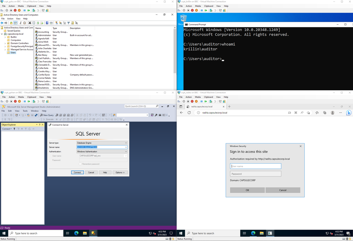 marmeus's tweet image. I have developed a vulnerable Active Directory environment using #Vagrant, #Ansible and #Windows #hyperv, leading to outstanding performance and consuming few resources.
Improve your #AD #pentesting skills, test C2 programs, or develop software...
github.com/Marmeus/capsul…