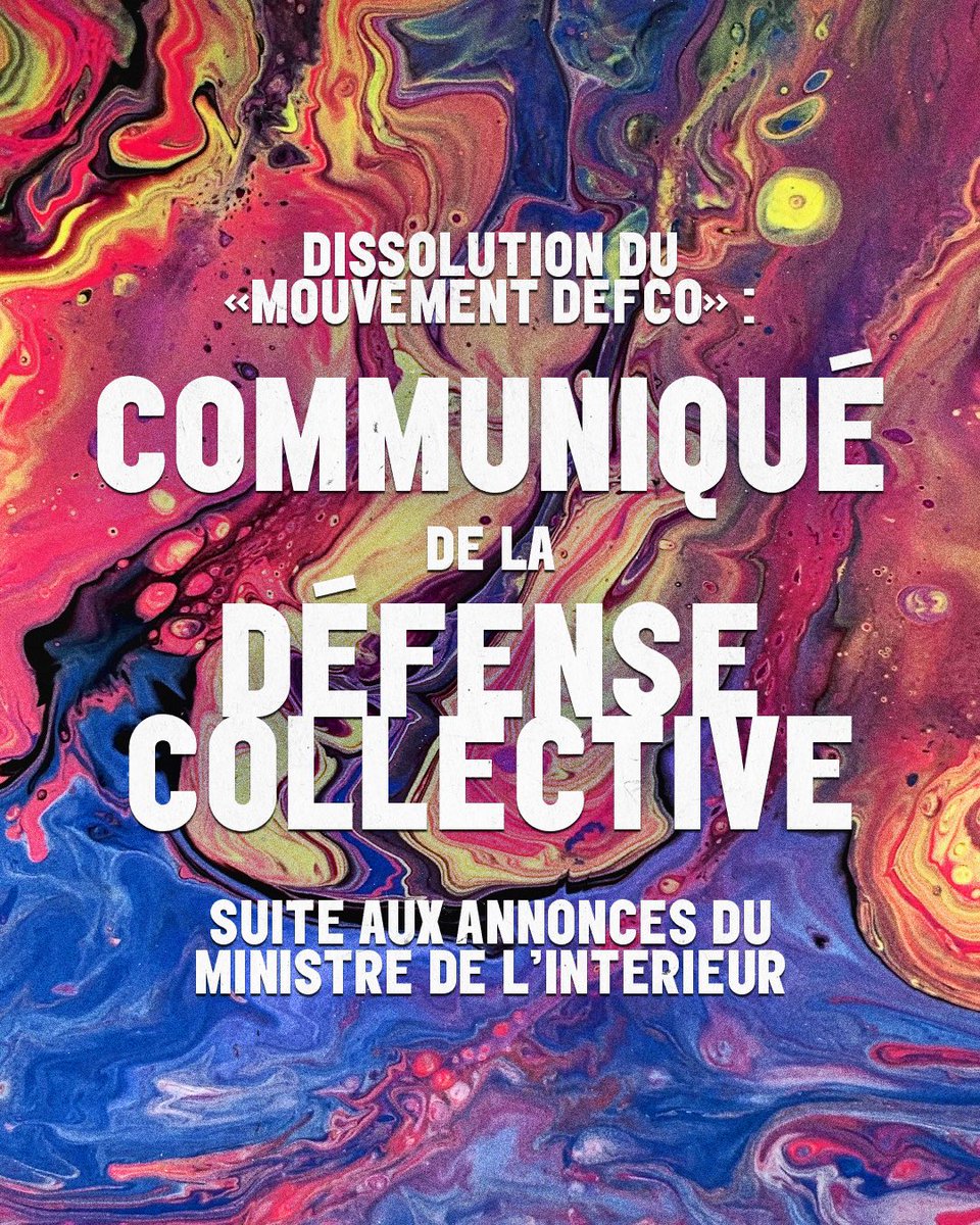 Defense_Co's tweet photo. Dissolution du « mouvement de fco » : communiqué de La Défense Collective suite aux annonces du ministre de l’intérieur https://t.co/pZL7qK7z20