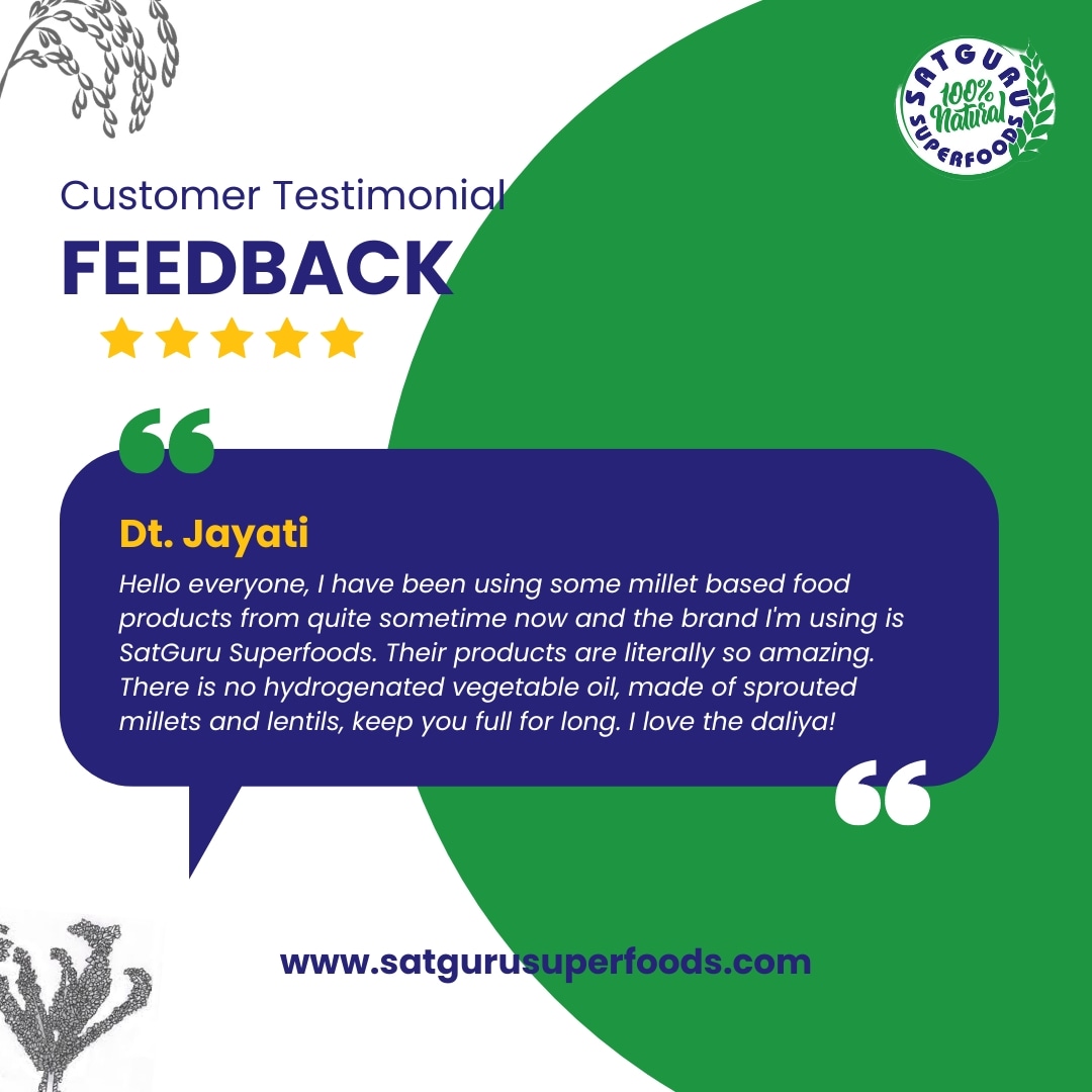 Listen to what dieticians say for our products!! 
#sprouted #millets #readymix