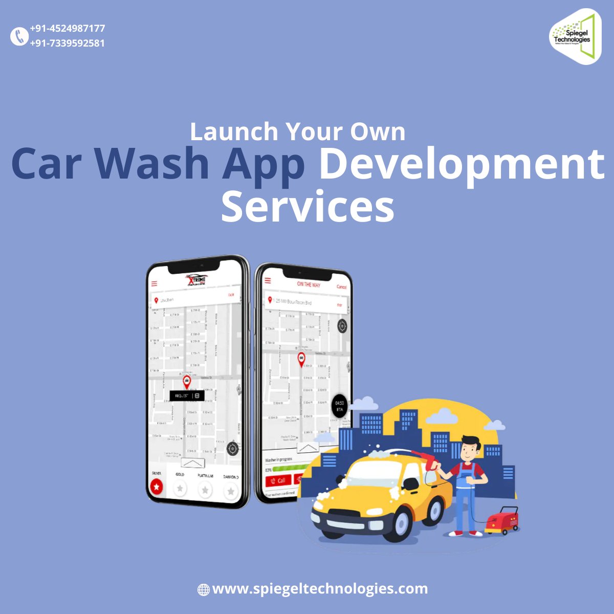 SpiegelTechies's tweet image. Planning To Launch Your On-Demand Car Wash App for your business?
We at Spiegel Technologies provide a round-the-clock car wash app development service 
Website -lnkd.in/g__6pWr7
#carwashapp #carwashappdevelopment #carwashappdevelopmentcompany  #mobileapplication