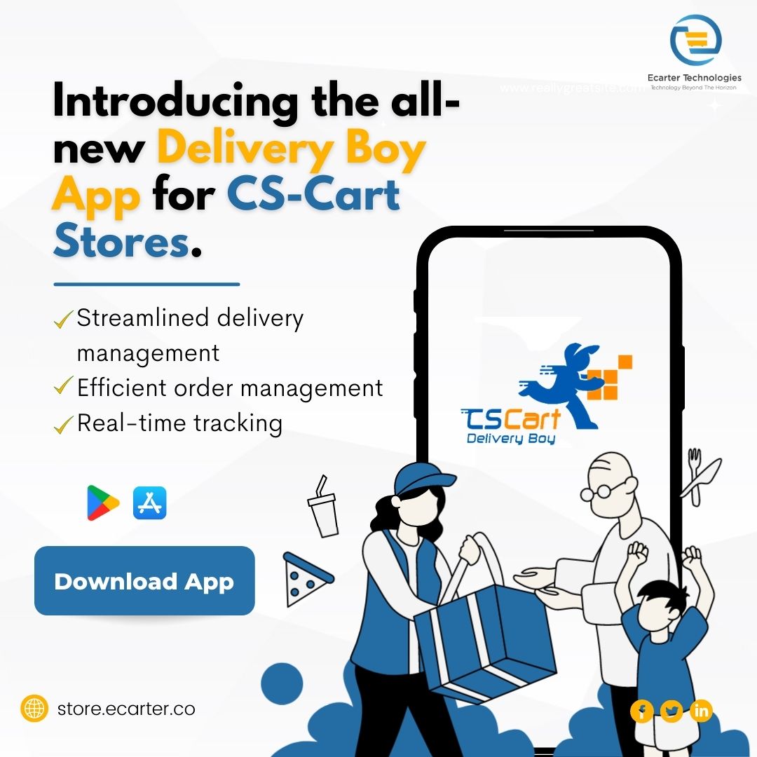 EcarterTech's tweet image. Deliver orders like a pro with the Delivery Boy App for #CSCart Stores! 🚚💨Say goodbye to delivery headaches and hello to happy customers! 😃
📱👀 
#ecartertechnologies #DeliveryBoyApp #CSCartStores #EasyDeliveryManagement #EfficientOrderManagement #RealTimeTracking