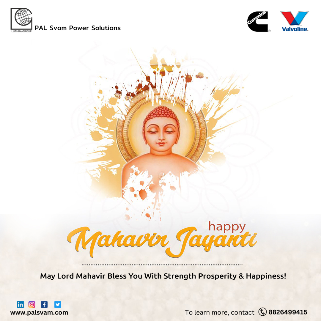 palsvam's tweet photo. Happy Mahavir Jayanti!

PAL Svam Power Solutions

*Authorized Dealer for Cummins &amp; Valvoline*

Visit: https://t.co/xcCsXzlxdb

#MahavirJayanti #Palsvam #cummins #valvoline #dieselengine #dgsets #amcservice #Haryana #Punjab #HimachalPradesh #jammu #srinagar #leh https://t.co/yeFZdDQ3cL