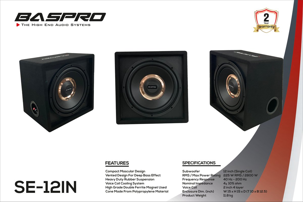 Bringing the Bass to life with Baspro SE-12IN Subwoofer Enclosure. . . 
.
.
.
Contact for being Distributor or Wholeseller in your town
 WhatsApp : +919818852567
.
.
#baspro
#subwoofers
#caraudio
#basshead
#soundsystem
#musiclife
#caraudioinstallation
#customaudio