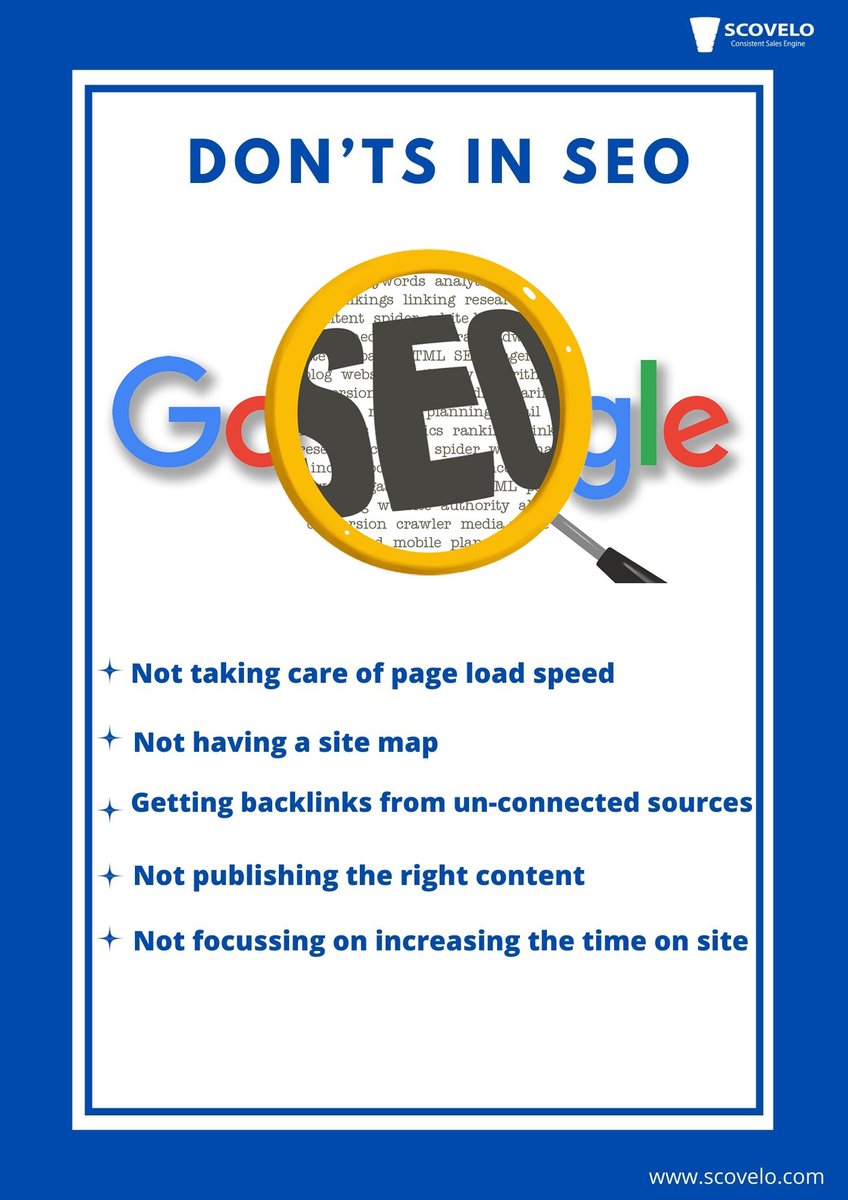 scovelodigital's tweet image. What could be a few technical aspects that might cost you the SEO ranking?

Visit - scovelo.com/search-engine-… for more... 

#blackhattechniques #offpageoptimization #seo #offpageseo #ScoVelo