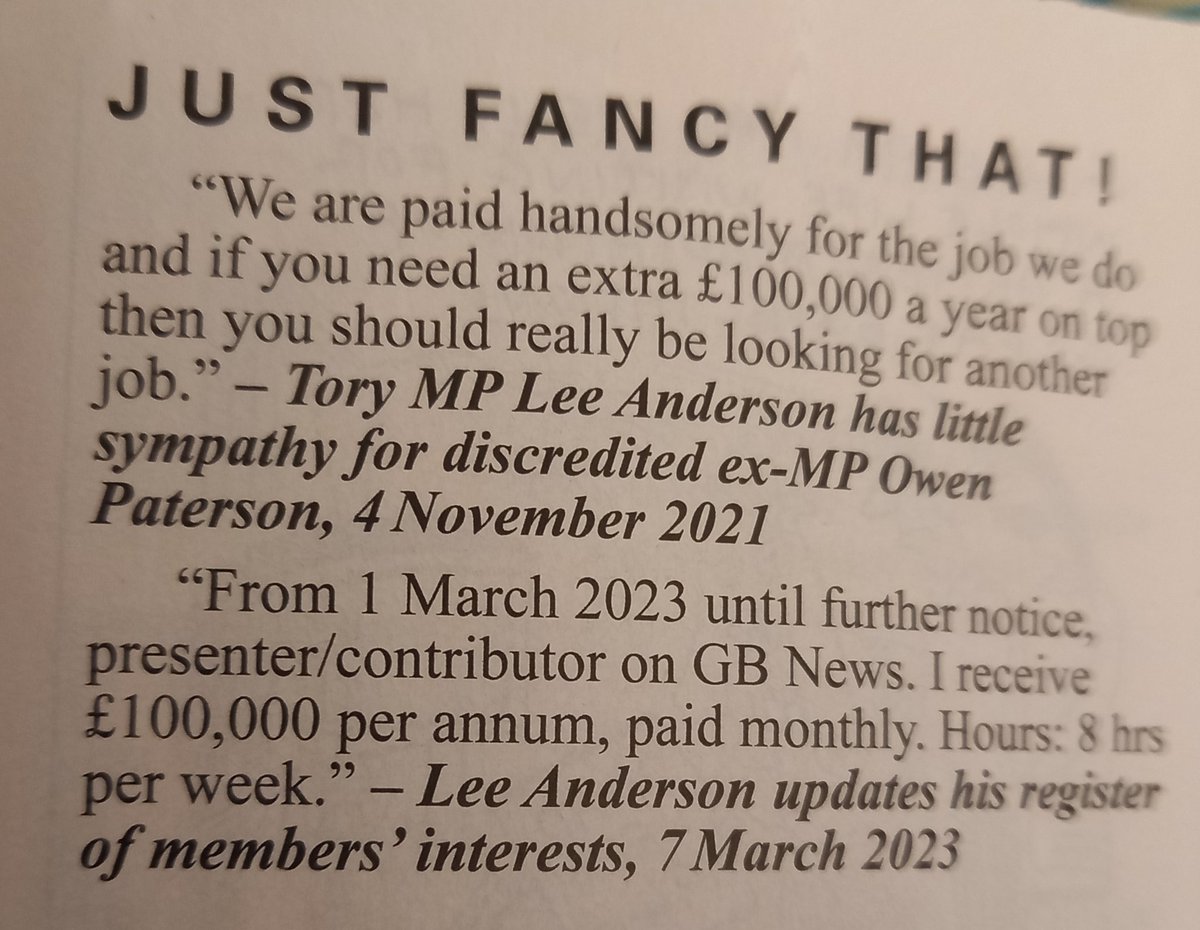 30p Lee is caught out perfectly by Private Eye. Although I prefer #sixbobtwojobknob