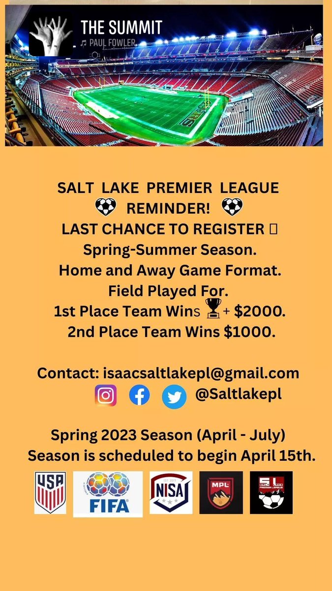 Salt Lake Premier League tweet media