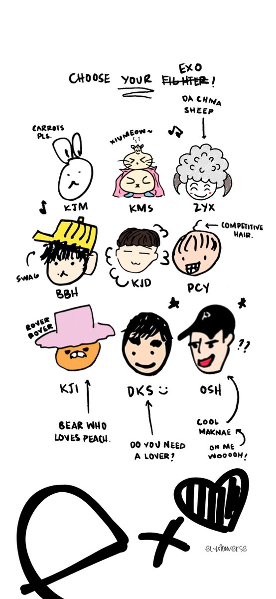 ELYXIONVERSE's tweet photo. ✏️ Sketch 03 — Choose your #EXO https://t.co/eNj08xm2RU