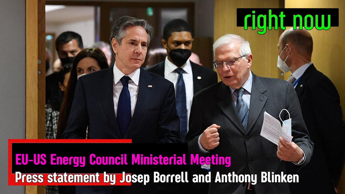 now_timeline's tweet photo. Right Now - EU-US Energy Council Ministerial Meeting. Press statement by... https://t.co/K1SlgAj2x9 via @YouTube 

#Arrival #minister #meeting #EuropeanCouncil #Ukraine #war #Russianaggression #Discussion  #energy #JosepBorrell #sanctions #antonyblinken  #USA #Oil #gas https://t.co/VvG9jsn8Si