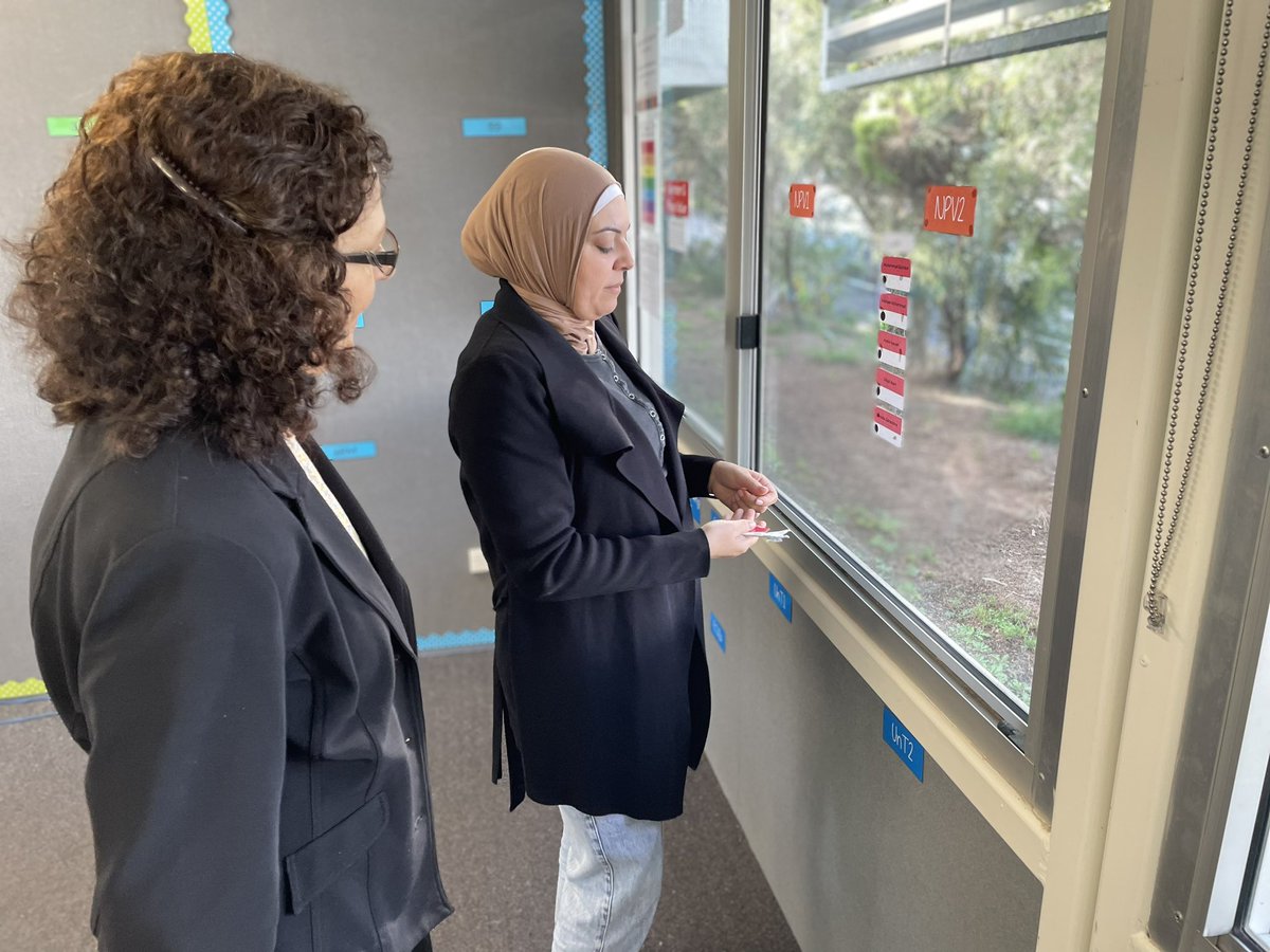 CMassey_Edu's tweet photo. Such a privilege to join @CarolineThiele1 @Ly_Huynh_ & the ES1 team to unpack current student data, plot students on our new data wall, & engage in deep analytical conversations on what we noticed. Excited for the journey! #collaboration #divingintodata #responsiveplanning https://t.co/8sTuryNLhv