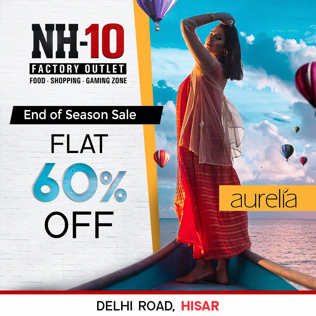 Elevate your style with our exclusive offers.
.
At NH-10 Factory Outlet.
✅Delhi Road, Hisar
.
#BeComplimentReady #WeddingSeason #Wedding #IndianFashion #AureliaWomenswear #Aurelia #Reels #TrendingReels #aurelia #womenswear #womensfashion #fashion #nh10 #nh10factoryoutlet #hisar