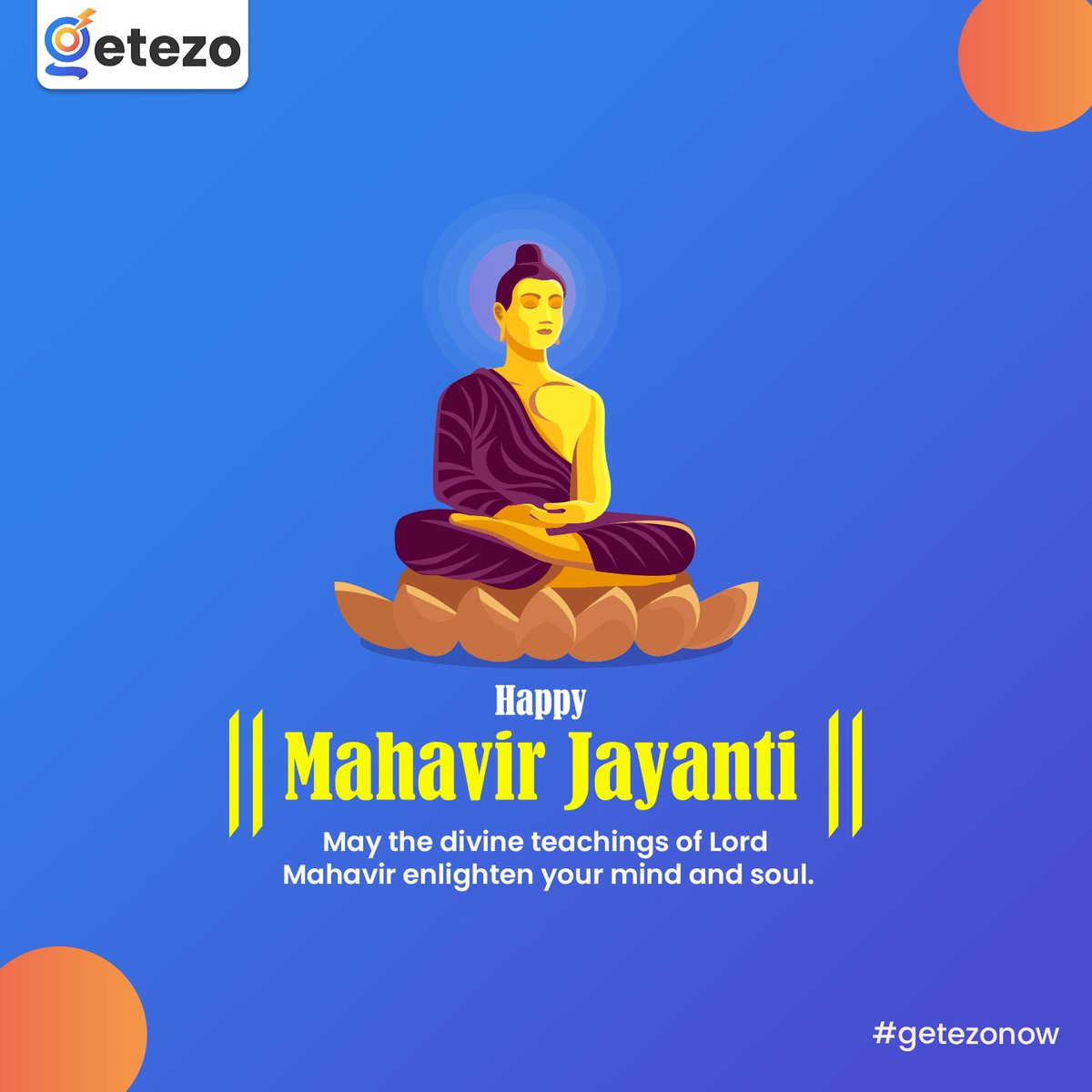 getezonow's tweet photo. Celebrating the teachings of Bhagwan Mahavir on #MahavirJayanti - let's embrace ahimsa and strive for a more peaceful world.
.
.
#Getezo #Getezonow #BhagwanMahavir #ahimsa #nonviolence #Satya #Asteya #Brahmacharya #Aparigraha #peace #compassion https://t.co/tJVmIDcdNv