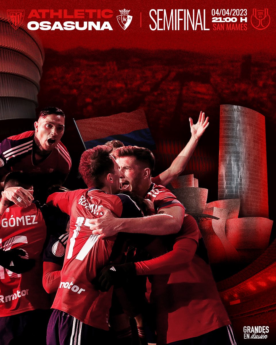 𝐌𝐀𝐓𝐂𝐇𝐃𝐀𝐘

Es hoy. 

#AthleticOsasuna | #GrandesEnIlusión | #CopaDelRey