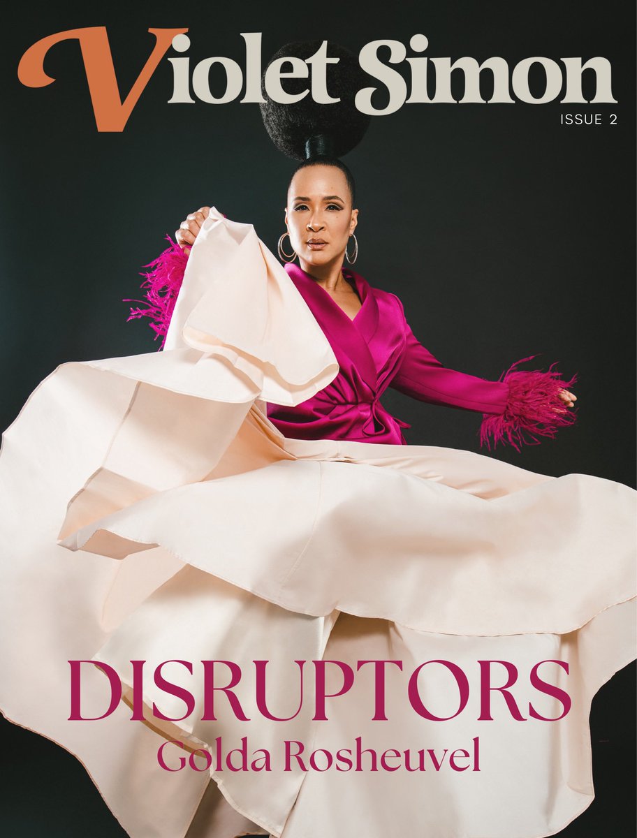 In Disruptors issue 2, <a href="/goldarosh/">Golda Rosheuvel</a> talks about moving to UK from South America/Guyana at a young age, having interracial parents which was not a norm back then, her admiration for her parents, some of the challenges she faced and how she navigated them:
violetsimon.co.uk/product-catego…