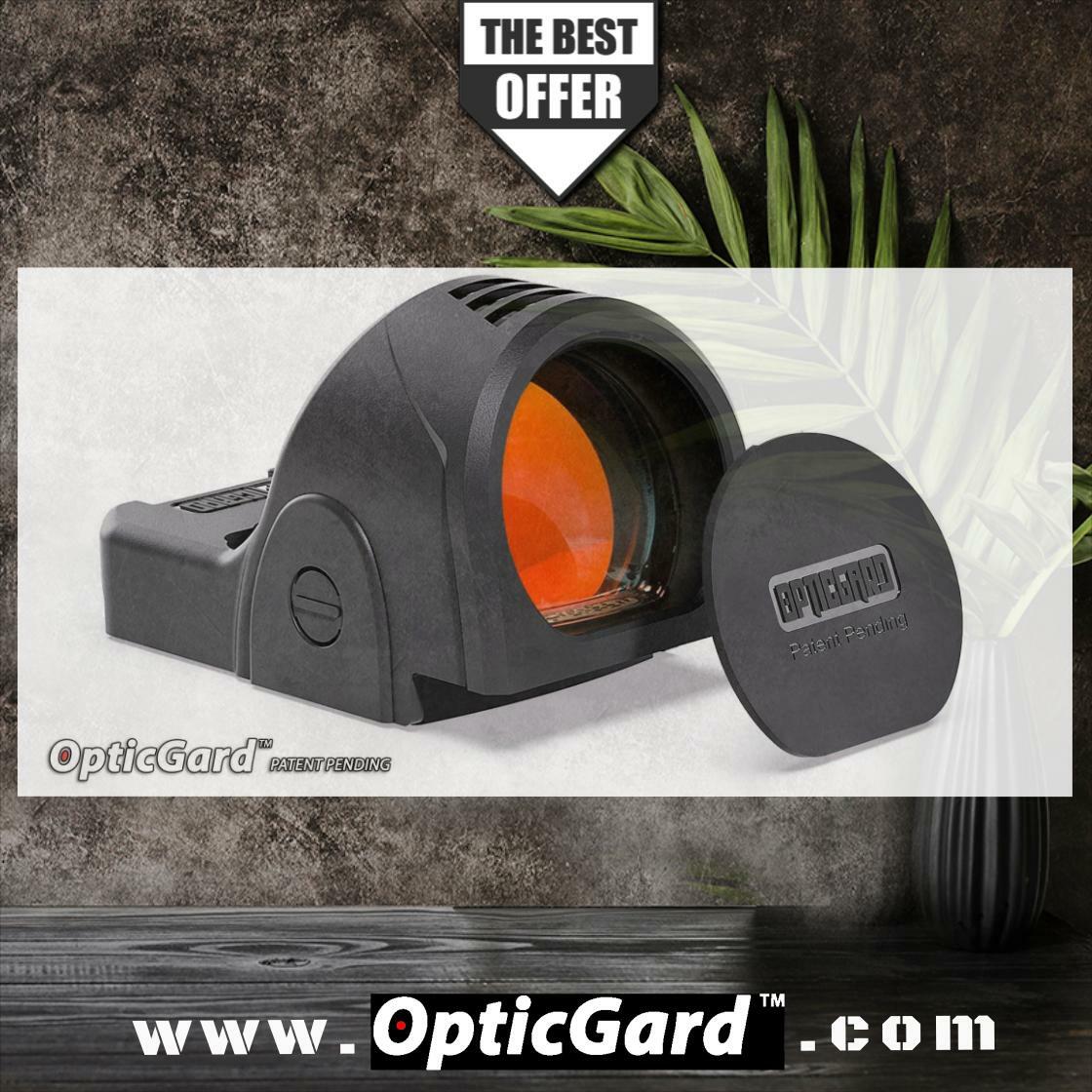 OpticGard's tweet photo. Picture of a scope cover with the caption "Keep your optics safe with OpticGard! Available for Holosun and Trijicon accessories. Visit us at https://t.co/FOFC1VhOGk #opticsprotection #scopecovers https://t.co/wFAr6sZ2kJ
