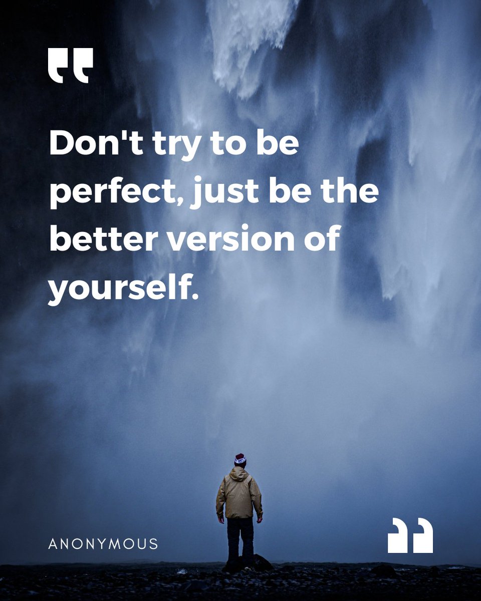 Remember, progress is more important than perfection! 👍

#selfimprovement #motivation #inspiration #progressnotperfection #betterversionofyourself #personaldevelopment #mindset #growth #selflove #positivitypositivity
