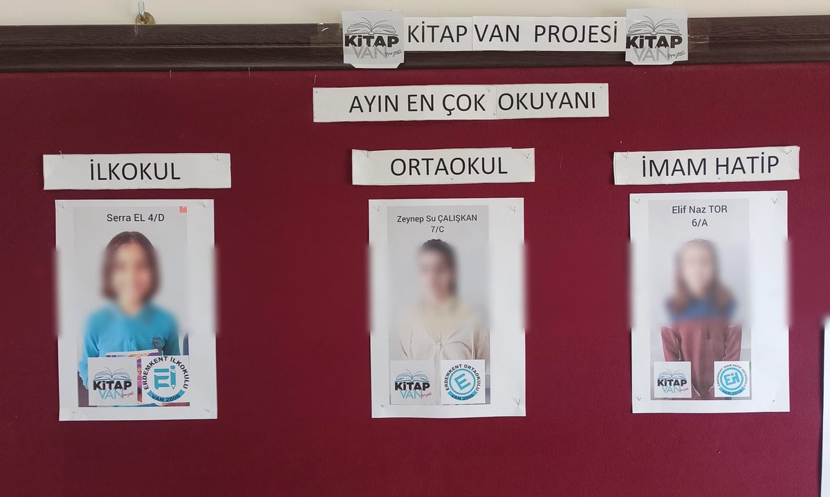 erdemkentokul's tweet photo. Ayın en çok okuyan öğrencileri seçildi. #kitapvan #kitapvanproje https://t.co/B5P5BO7PlH