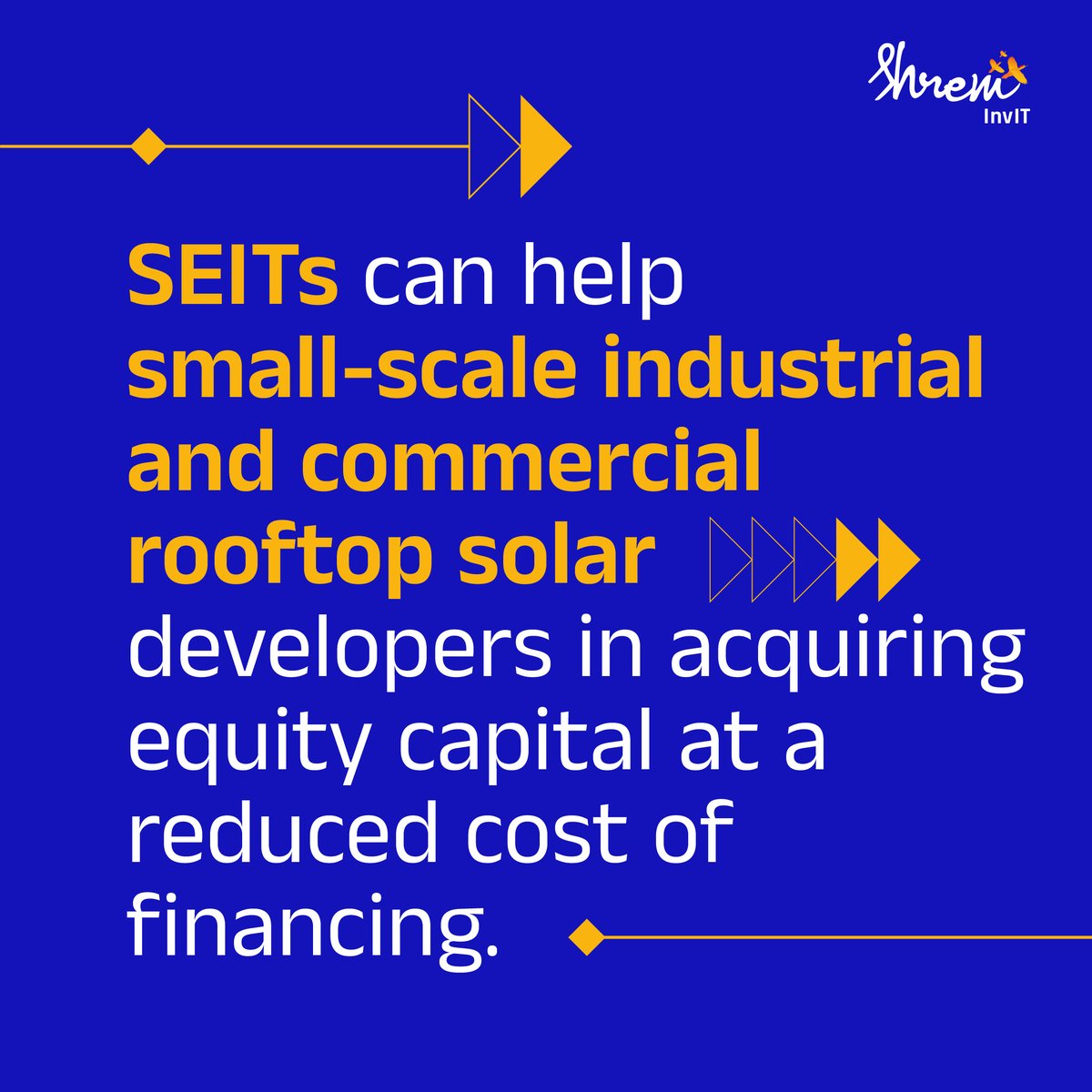 ShremInvIT's tweet photo. SEIT: Solar energy investment trust - focusing on renewable energy.
#Shrem #ShremGroup #ShremInvIT #InvIT #invest #investment #infrastructure #infrastructureprojects #roads #finance #infrastructureinvestment #investor #investors #highways #solarenergy #renewableenergy #SEIT https://t.co/0j69d358JH