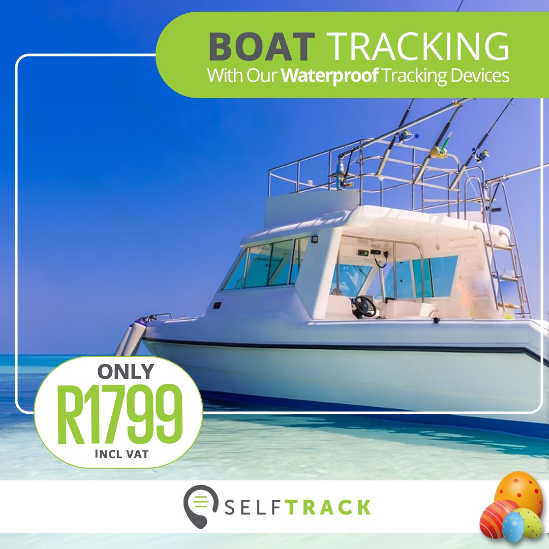Track your boats this #Easter with our waterproof tracking device. For only R1799 (incl VAT) + from R84M2M subscription per device. Contact 012 460 1495 or WhatsApp to 066 480 5375 or support@selftrack.co.za #Selftrack #Easter #WaterSports #Holiday #boat #jetski