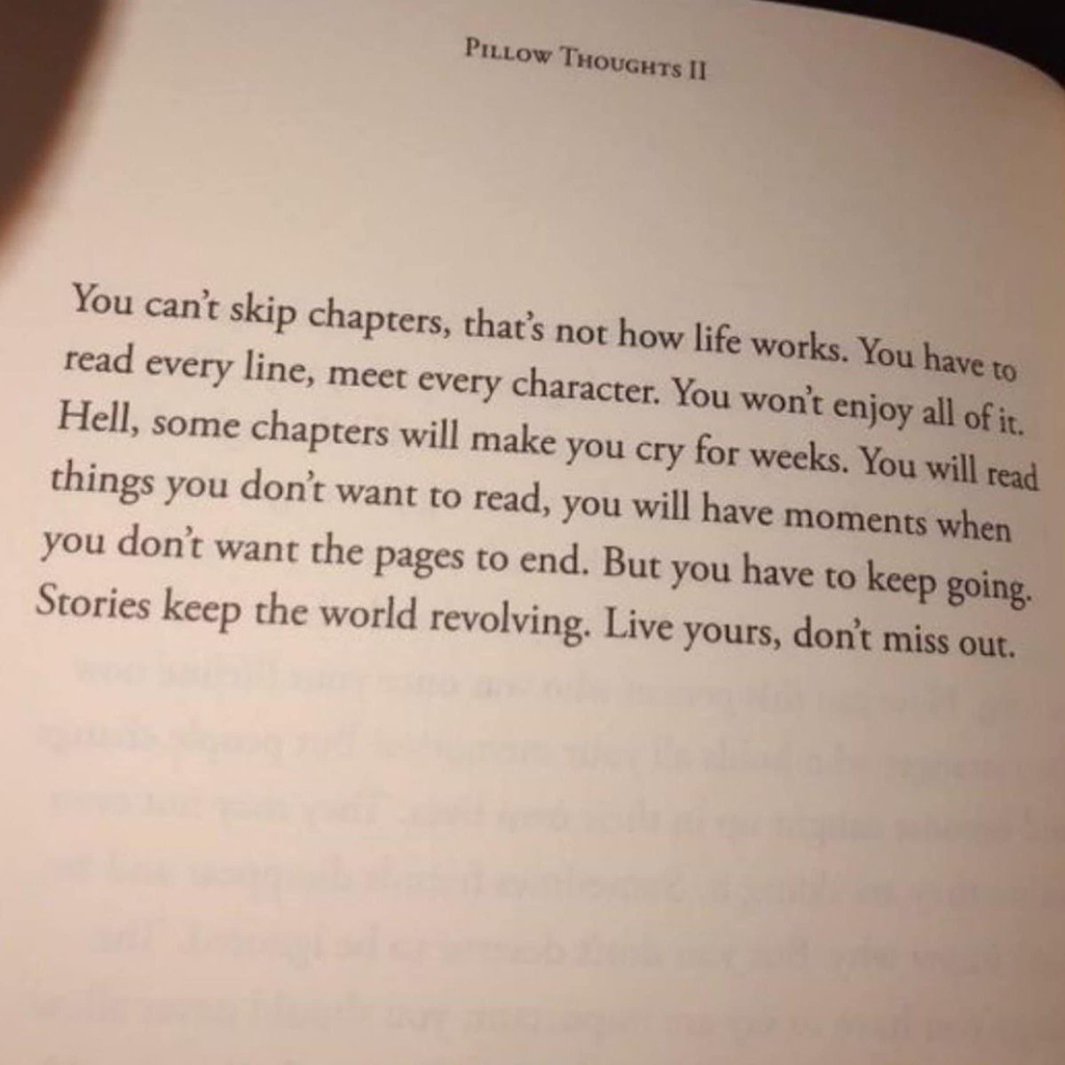 danielsjourney1's tweet photo. 'You can't skip chapters, that's not how life works. You have to read every line, meet every character. You won't enjoy all of it,'

Turn the page today ……

Happy Tuesday

#danielsjourney #MentalHealthAwareness #KindnessMatters #randomactsofkindness #TuesdayMotivaton ❤️❤️ https://t.co/sSPovs36VJ