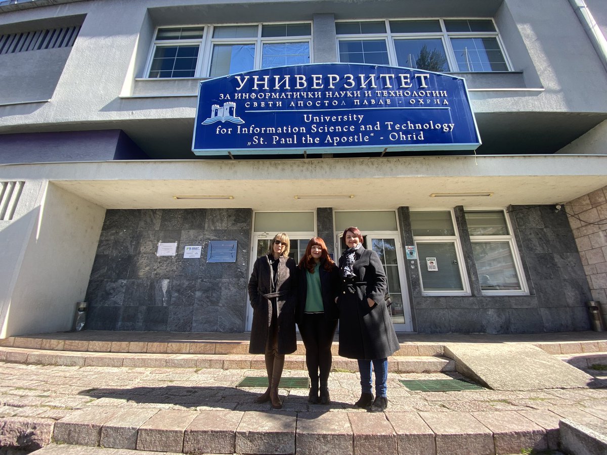 IsuErasmus's tweet photo. Our staff from International Office visited her colleagues at University for Information Science and Technology "St. Paul the Apostle” in North Macedonia. In the meetings, cooperation plan of two universities and possible exchange mobilities have been discussed. #erasmus https://t.co/QgFZI2Ef0A