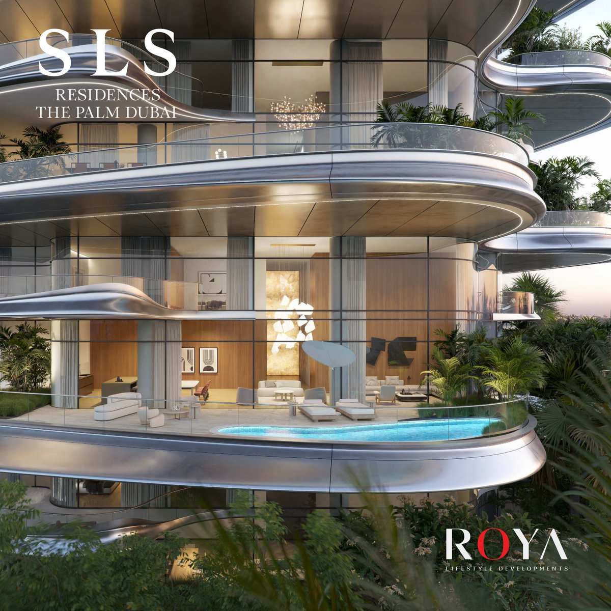 royadevelopment's tweet photo. Indulge in the epitome of luxury with SLS Residences The Palm, the first standalone residential masterpiece developed by Roya Lifestyle Developments in collaboration with SLS. Experience a new level of opulent living at the exclusive residence on Palm Jumeirah. https://t.co/2z13fClkut