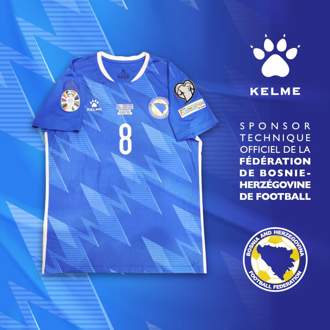 Kelme est le nouveau sponsor de <a href="/NFSBiH/">NFS BIH</a> ! 🇧🇦
Nous sommes très heureux d'annoncer que nous devenons le sponsor technique officiel de la Fédération de Bosnie-Herzégovine de football.

Vous êtes une équipe de football, de futsal ? ⚽️Alors rejoignez-nous !
👉🏼 kelmefrance.com/devenir-club-p…